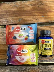 Energy gums jakákoliv příchuť a sáček saltstick caps plus gratis