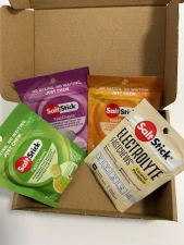 Saltstick - testovací box ( pomeranč, lesní ovoce, kokos-ananas, citron)