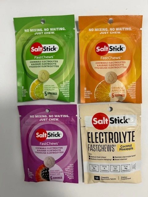 Saltstick - testovací box ( pomeranč, lesní ovoce, kokos-ananas, citron)