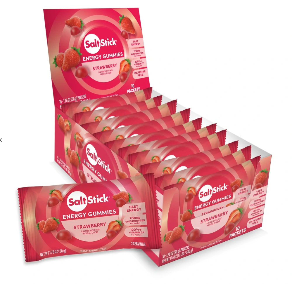 Energy gums jakákoliv příchuť a sáček saltstick caps plus gratis